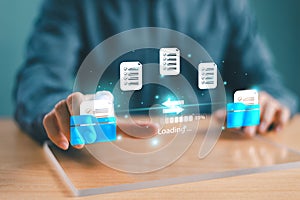 Data transfer technology concept