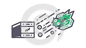 Data Transfer to Cloud, Digital Information Flow, vector design Generative AI