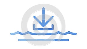 Data Transfer to Platform Icon Vector, vector design Generative AI