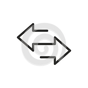 Data Transfer Trendy Thin Line Icon