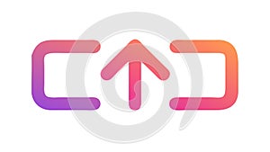 Data Transfer Upload Download Icon, vector design Generative AI