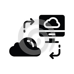 Data Transfer vector solid Icon Design illustration. Cloud computing Symbol on White background EPS 10 File