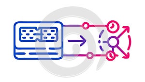 Data Transformation Circuit for Digital Processing, vector design Generative AI