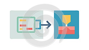 Data Transformation Process Icon for Digital Analytics, vector design Generative AI