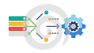 Data Transformation Process, Input Output System, vector design Generative AI