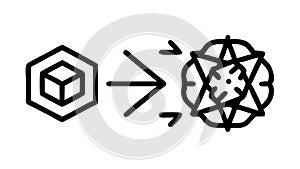 Data Transformation Process, Input to Complex Output, vector design Generative AI