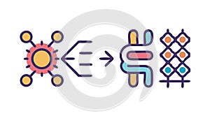 Data Transformation Process: Input to Output Flow, vector design Generative AI