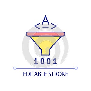 Data transformation RGB color icon