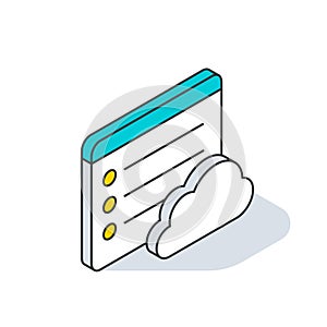 Data upload cloud computing. Database transfer. Network internet global connection. Digital information synchronization