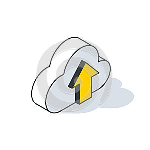 Data upload cloud computing. Database transfer. Network internet global connection. Digital information synchronization
