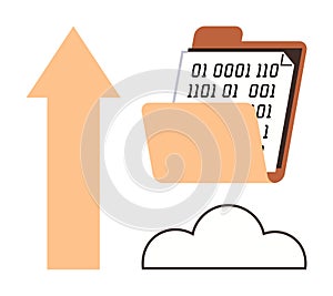 Data Upload to Cloud Storage with Binary Code and Open Folder