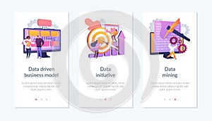 Data use in business webpage template.
