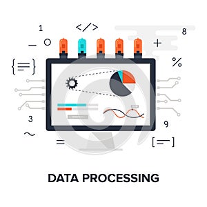 Data vector illustration concept