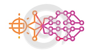 Data Visualization AI Interconnected Systems Network Pattern Vector Design, vector design Generative AI