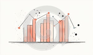 Data visualization with bar graphs and line charts showcasing trends and comparisons in statistics