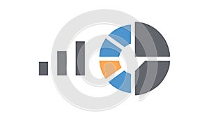 Data Visualization with Bar and Pie Charts Vector, vector design Generative AI