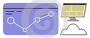 Data Visualization with Cloud Connectivity and Digital Dashboard Concept
