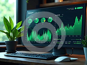 Data Visualization on Computer Screen with Keyboard and Mouse