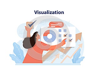 Data Visualization concept. Flat vector illustration