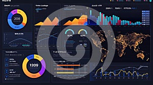 Data Visualization Dashboard with Interactive Graphs and Metrics
