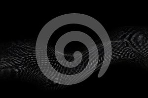 Data Visualization: Dynamic wave connecting information flow globally.