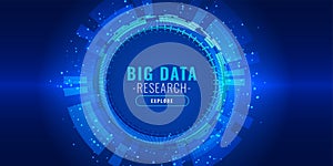 Data visualization futuristic technology banner