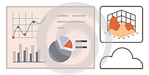 Data Visualization with Graphs, Pie Chart, Bar Chart, and 3D Analytics in a Modern Dashboard Design