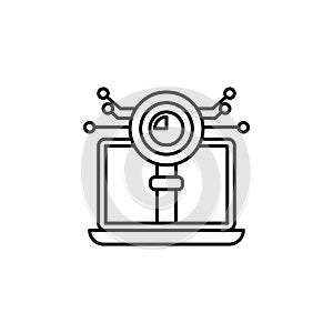 data visualization icon. Element of artificial intelligence icon for mobile concept and web apps. Thin line data visualization i