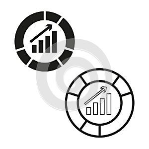 Data visualization icon. Vector illustration. EPS 10.