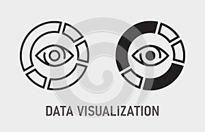 Data visualization icon on white background. Vector illustration.