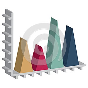 Data Visualization Isometric Vector Isolated icon which can easily modify or edit