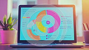 Data Visualization on Laptop Screen - Business Analytics and Insights