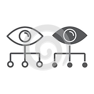 Data Visualization line and glyph icon