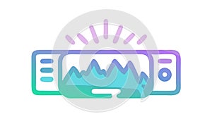 Data Visualization Monitor. Analytics and Information Display. vector design Generative AI