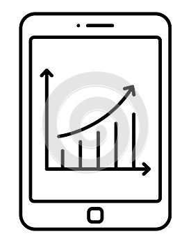 Data Visualization outline vector icon which can easily modify or edit
