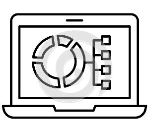 Data Visualization outline vector icon which can easily modify or edit