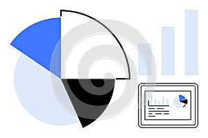 Data Visualization With Pie Chart and Bar Graph Elements for Analytics and Reporting