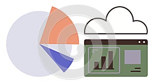 Data Visualization with Pie Chart and Cloud-Based Analytics Dashboard