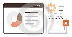 Data Visualization and Scheduling Tools with Graph, Calendar, and Reminder Elements