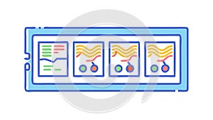 Data Visualization Screen, Analytics Dashboard Information Display, vector design Generative AI