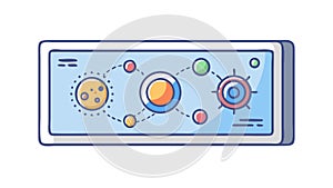 Data Visualization on Screen Analytics, vector design Generative AI