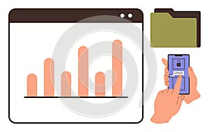 Data Visualization and Secure Access with Smartphone and File Management