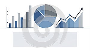 Data Visualization Set with Bar Chart Pie Chart and Line Graph