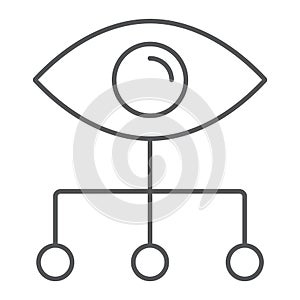 Data Visualization thin line icon, data analytics
