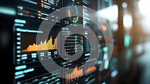 Data visualization wall of monitors