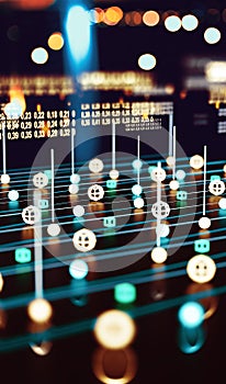 Data volume analysis and computer science industry.3d illustration