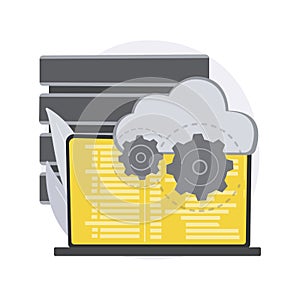 Database abstract concept vector illustration.