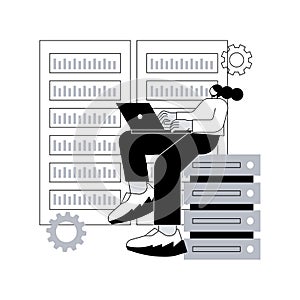 Database abstract concept vector illustration.