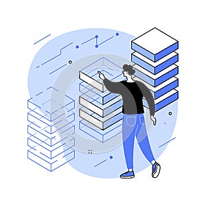 Database abstract concept vector illustration.