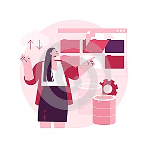 Database abstract concept vector illustration.